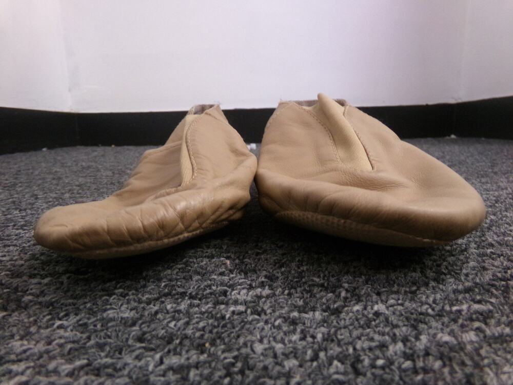 Dance Jazz Shoes Bloch Adult 6M Top Elastic Leather Slip On Gently Used Good